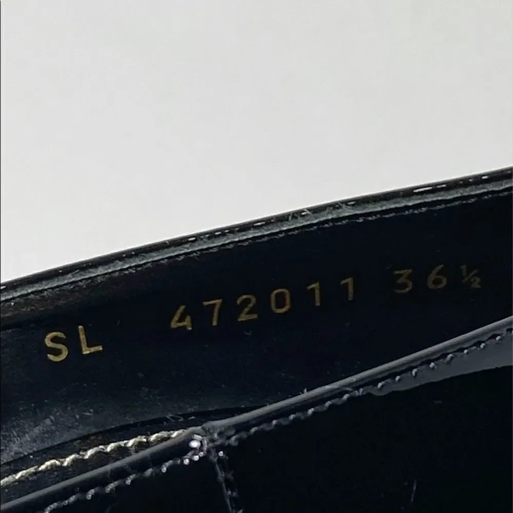 Saint Laurent Opyum Point-Toe Patent Leather Pumps size 36.5 - Picture 7 of 12